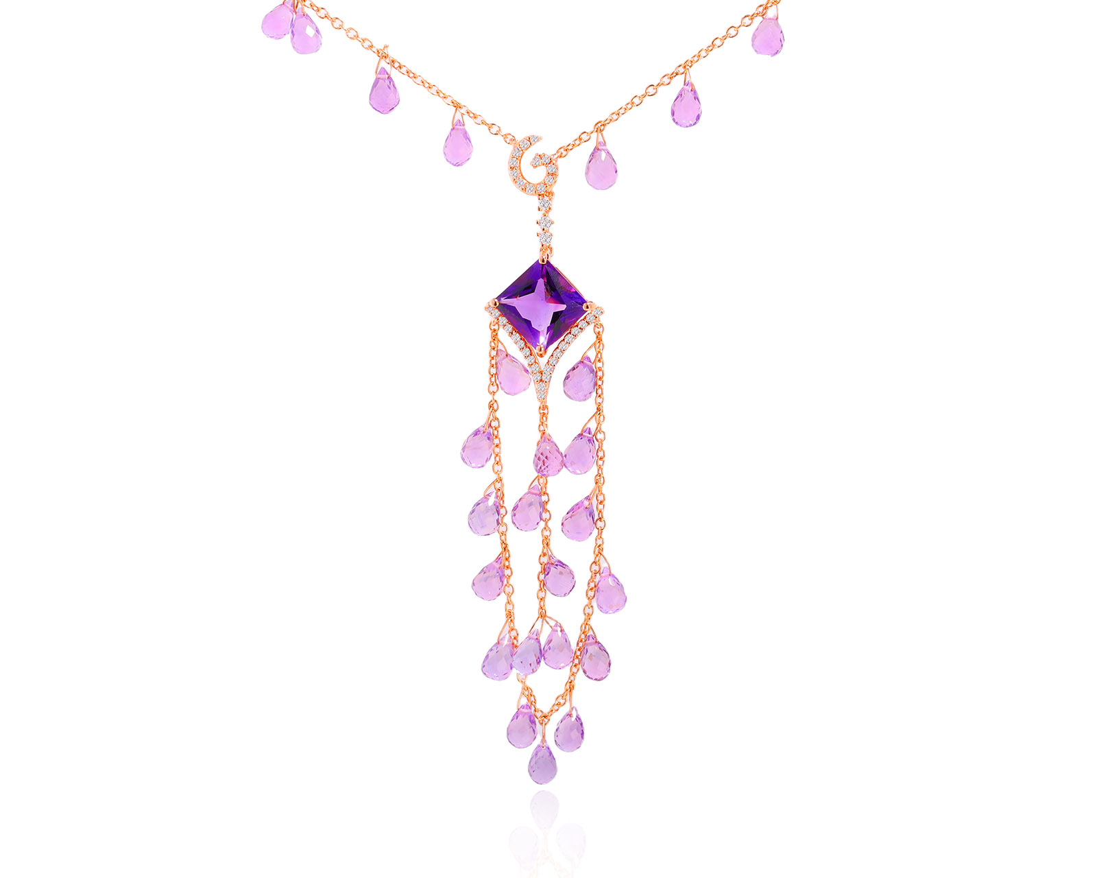 Оригинальное золотое колье с аметистами 23.92ct Giovanni Ferraris 211025/1