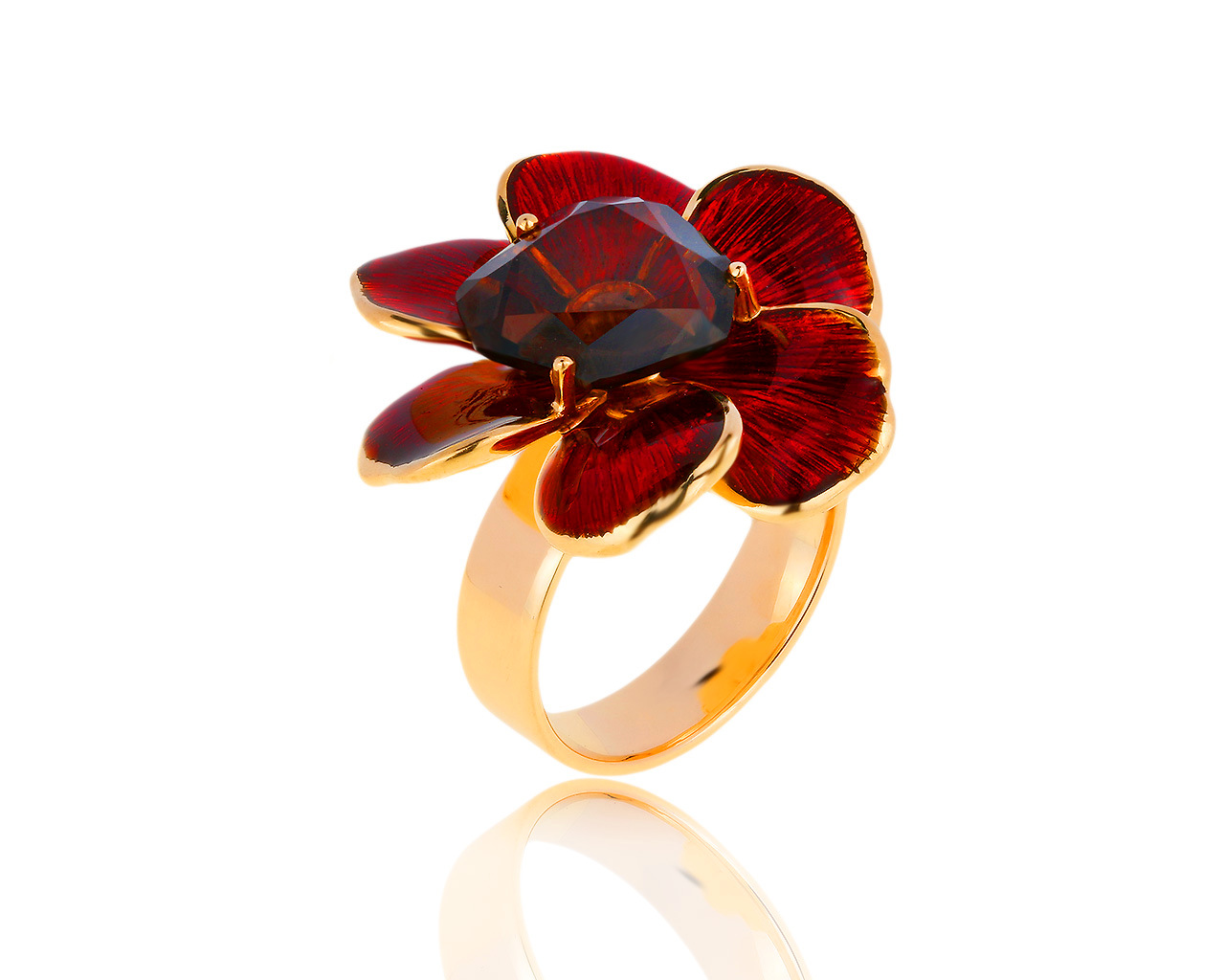 Оригинальное золотое кольцо с эмалью и бриллиантом 0.08ct Carrera y Carrera 240719/8