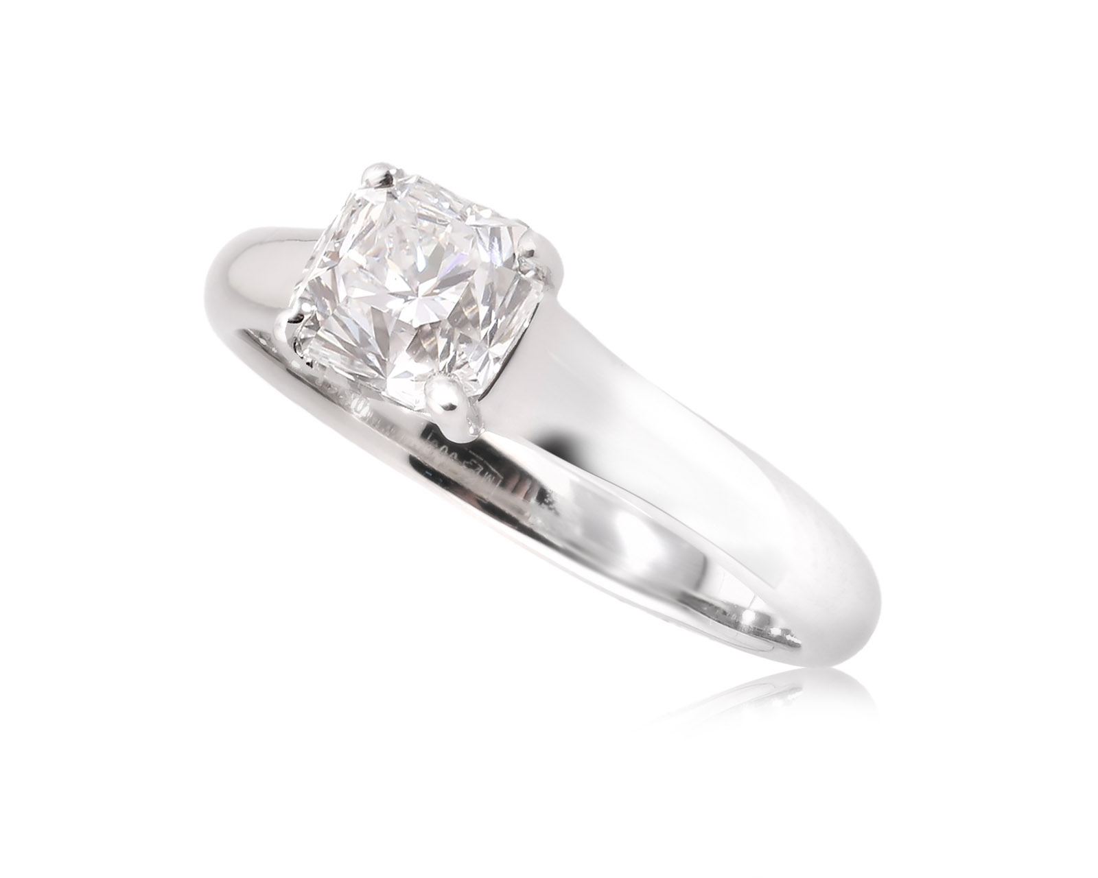 Оригинальное платиновое кольцо с бриллиантом 0.86ct Tiffany&Co Lucida