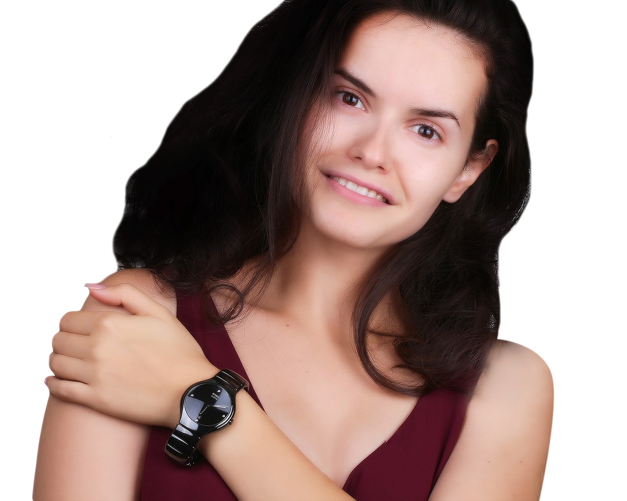 Оригинальные керамические часы с бриллиантами 0.04ct Rado