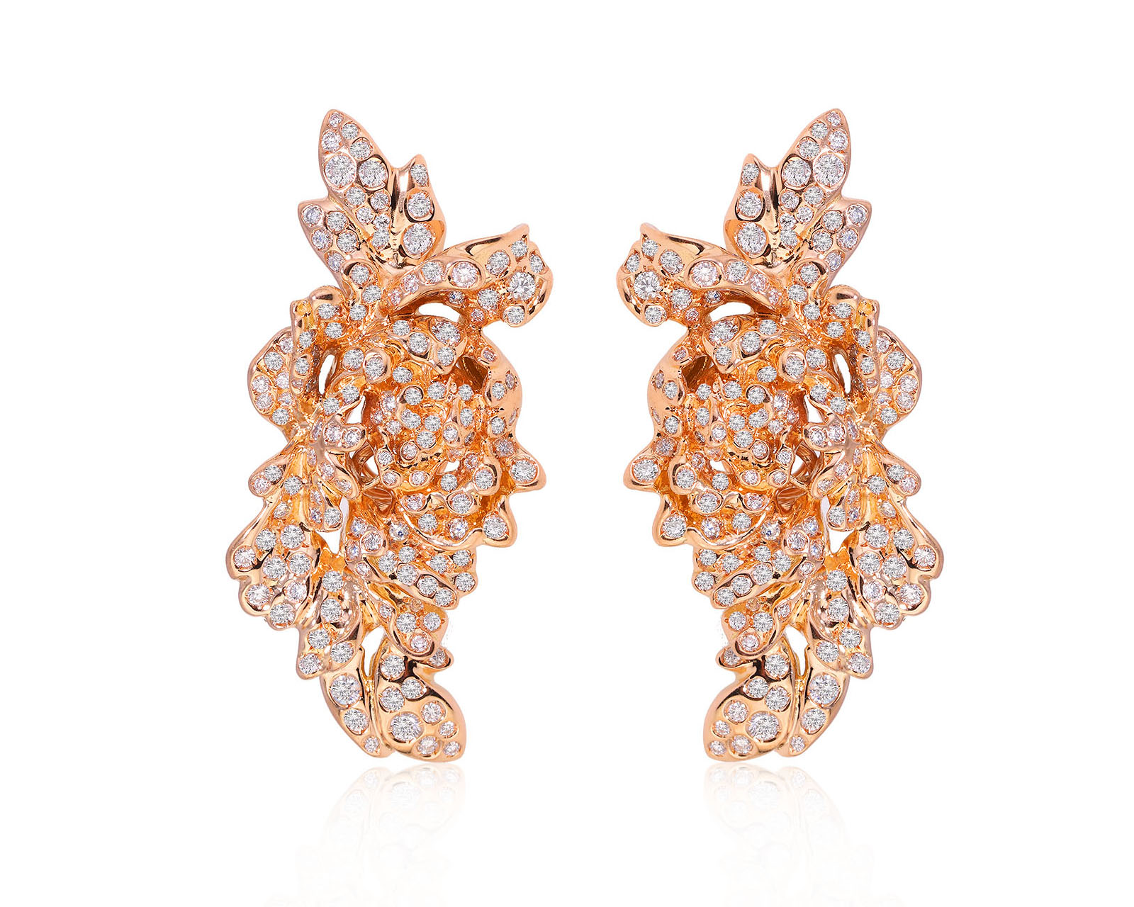 Оригинальные золотые серьги с бриллиантами 2.80ct Repossi Nerée 221024/10 Оригинальные золотые серьги с бриллиантами 2.80ct Repossi Nerée 221024/10