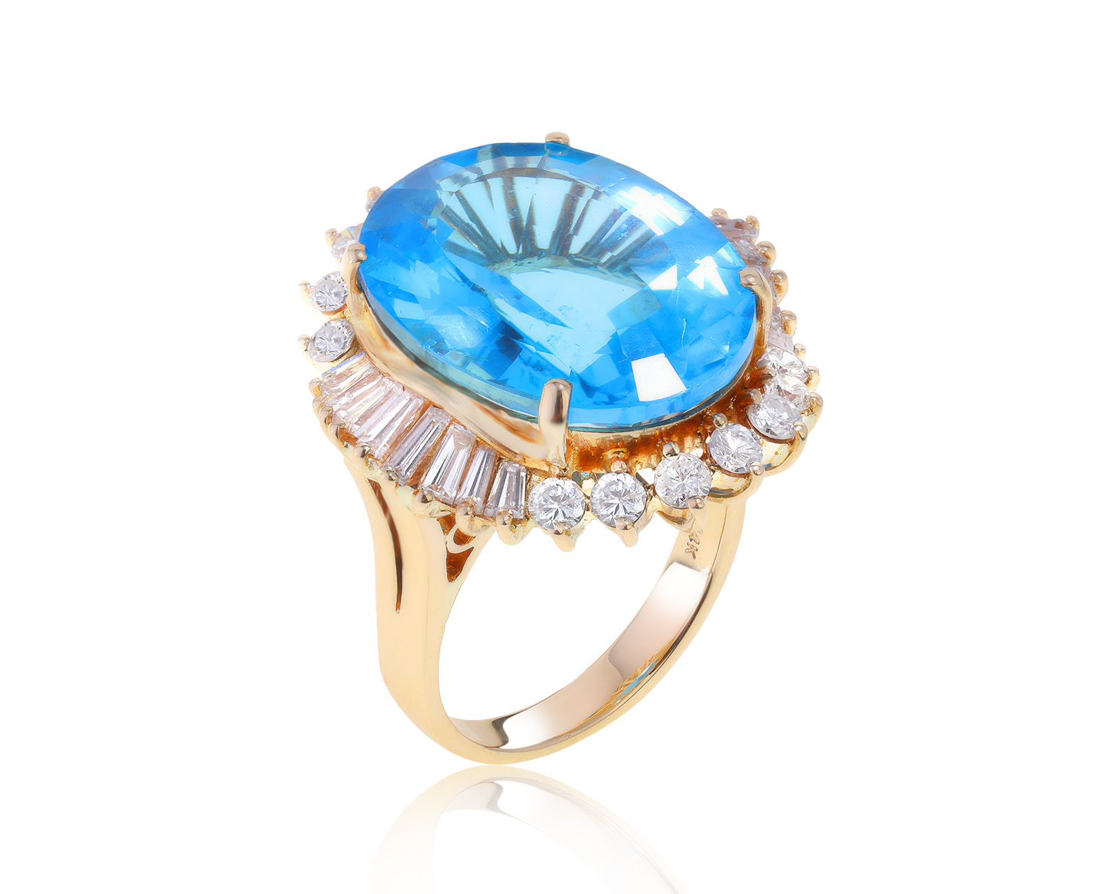 Завораживающее золотое кольцо с топазом 19.80ct 200223/6