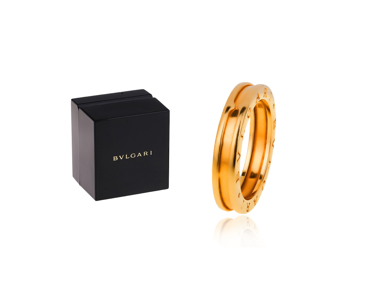 Оригинальное золотое кольцо Bvlgari B.Zero 1