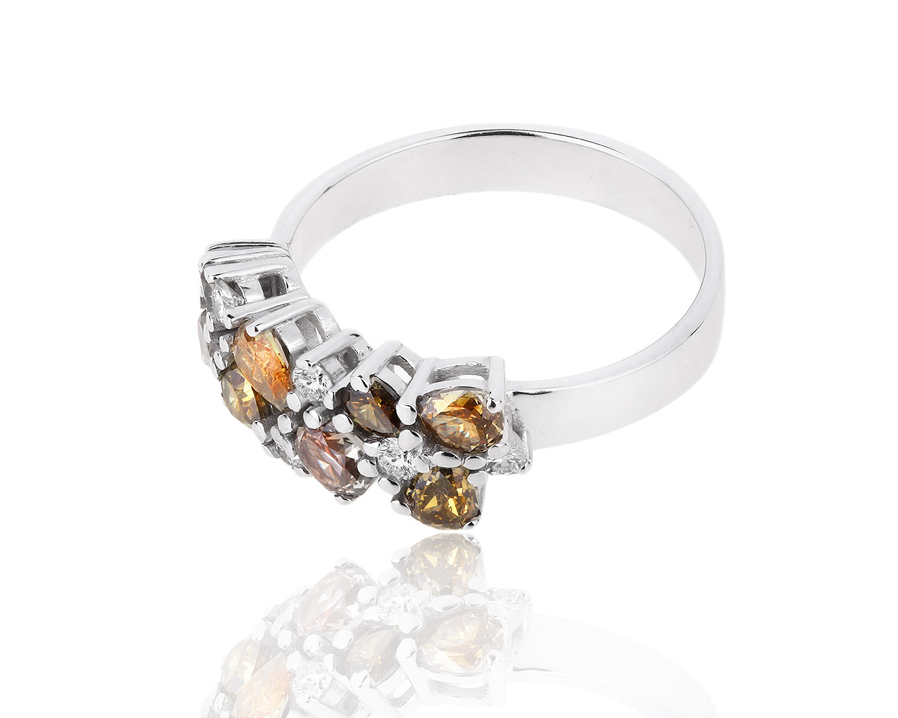 Прекрасное золотое кольцо с бриллиантами 1.42ct ЭПЛ