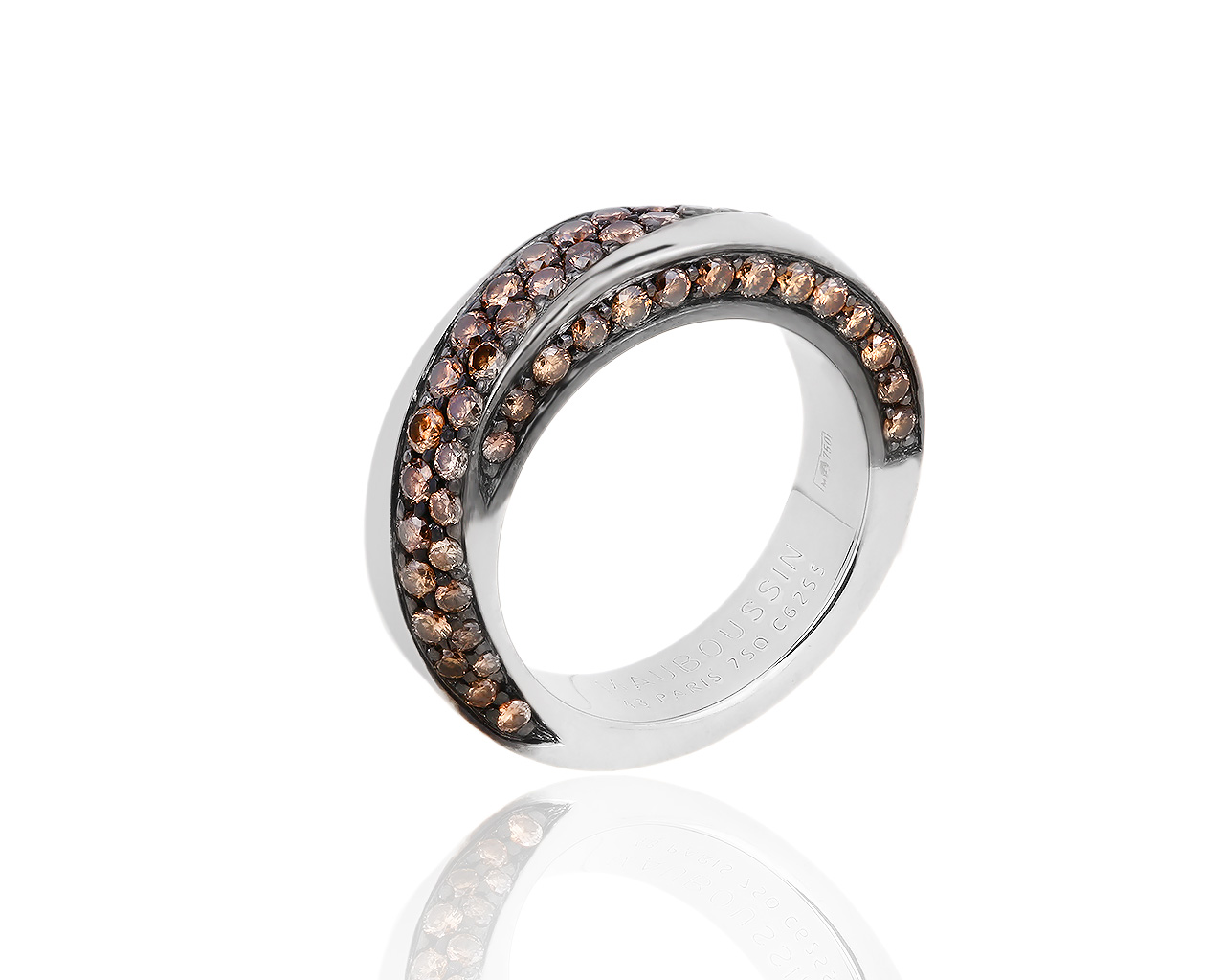 Великолепное золотое кольцо с бриллиантами 1.20ct Mauboussin Serpentine