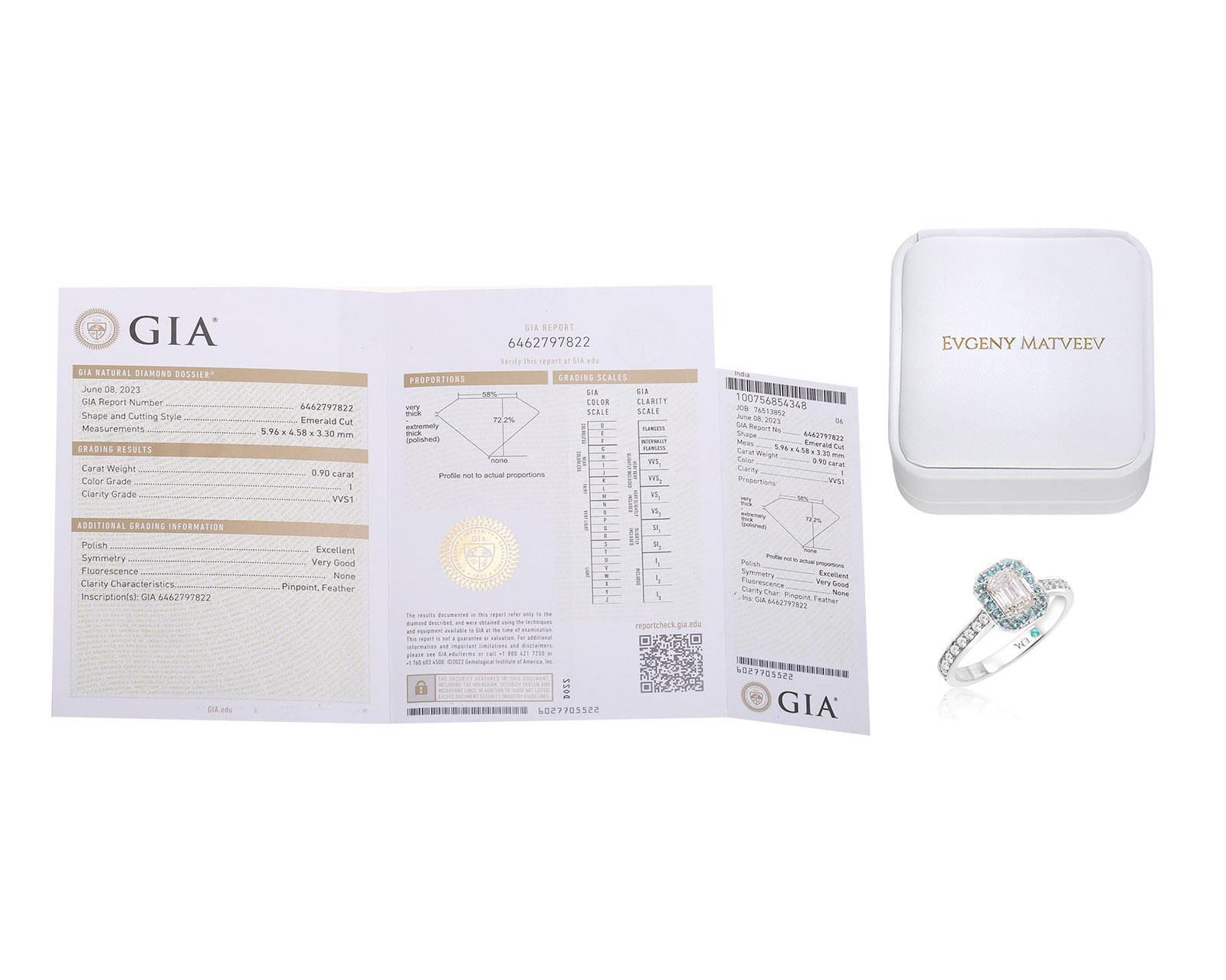 Золотое кольцо с бриллиантами 1.18ct Evgeny Matveev