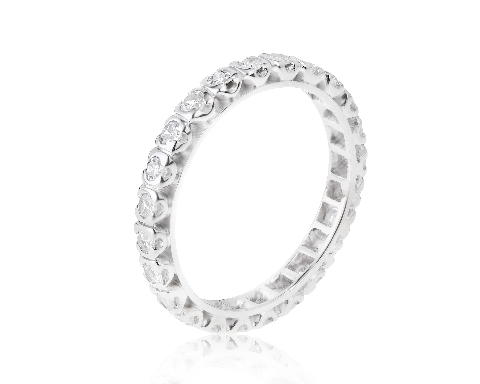 Богатое платиновое кольцо с бриллиантами 0.70ct 220921/13