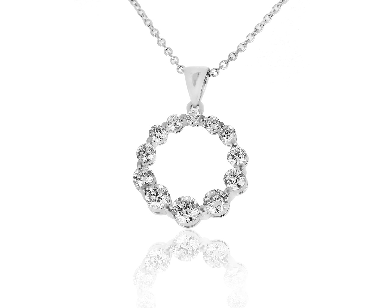 Итальянский золотой кулон с бриллиантами 1.36ct 170819/2