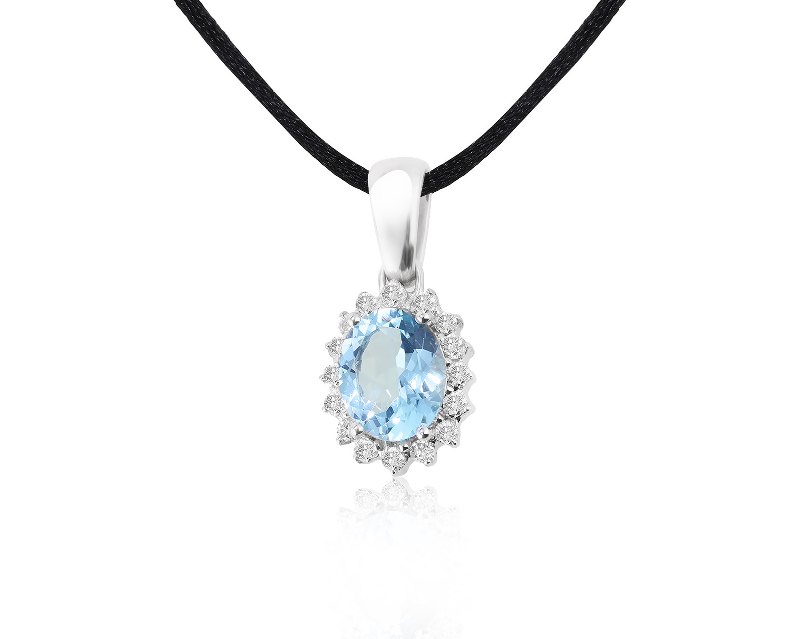 Потрясающий золотой кулон с аквамарином 3.66ct 020722/15