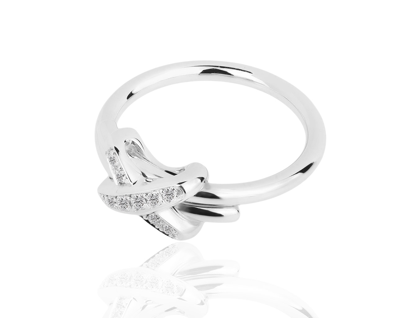 Золотое кольцо с бриллиантами 0.11ct Chaumet Liens