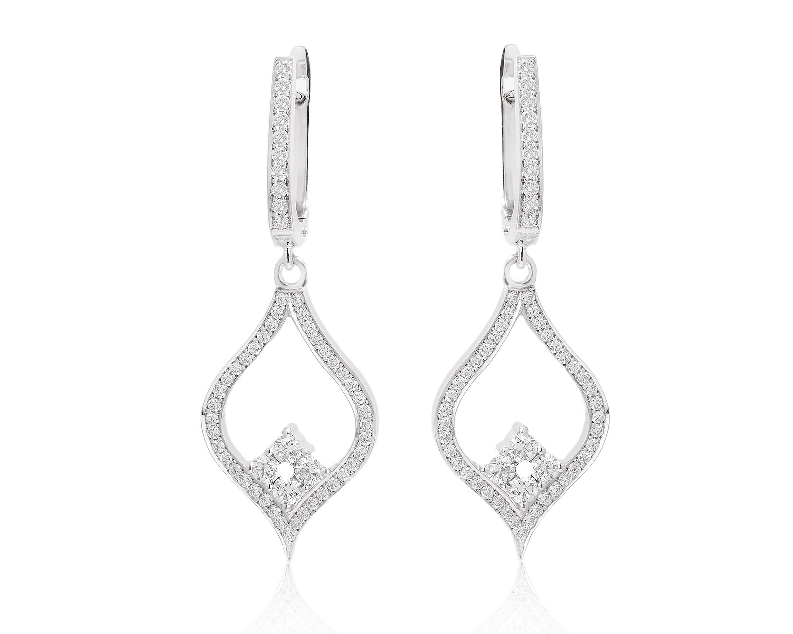 Оригинальные золотые серьги с бриллиантами 1.14ct Harutyunyan 300925/2