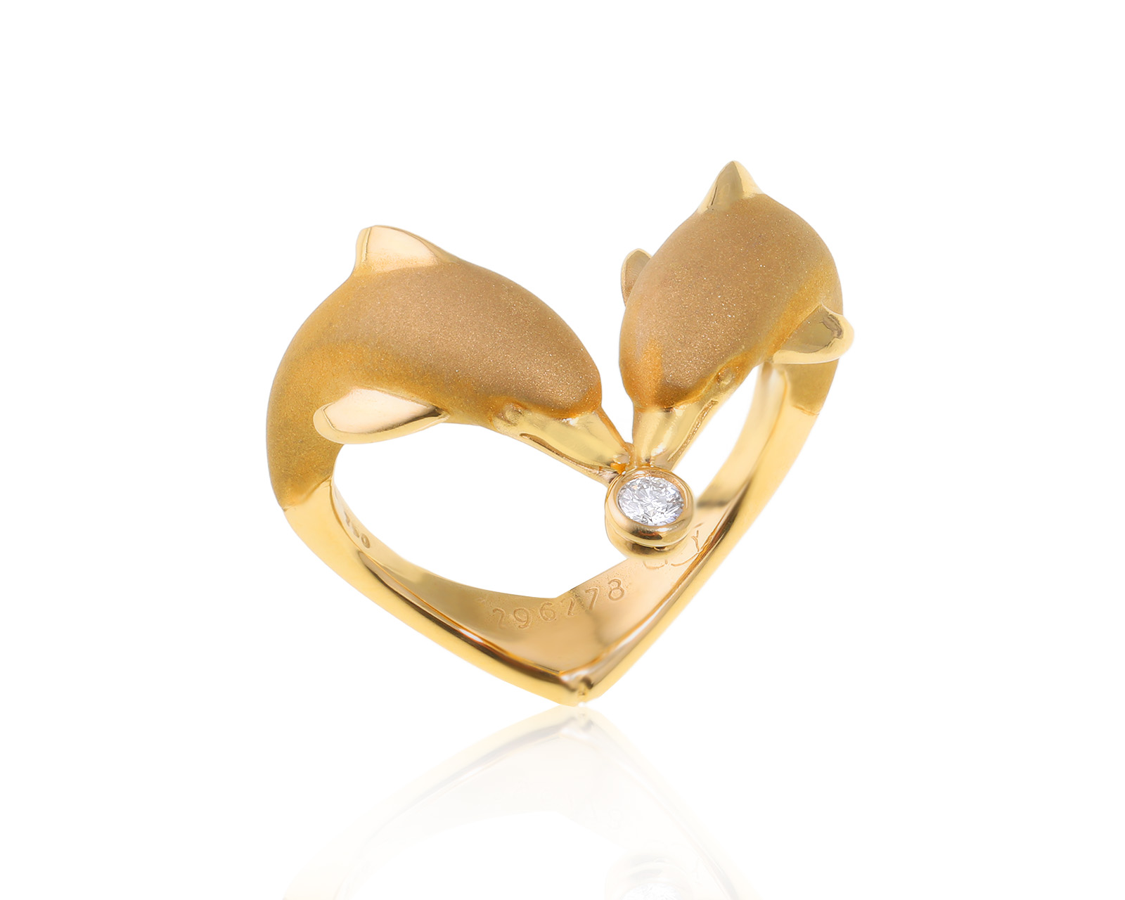 Оригинальное золотое кольцо Carrera y Carrera Dolphin 310324/9