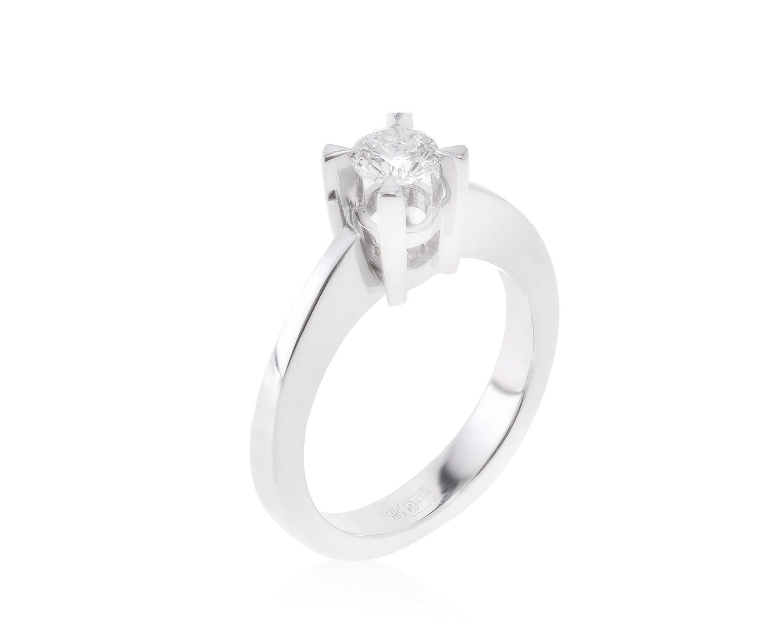 Нарядное золотое кольцо с бриллиантом 0.25ct 071222/3