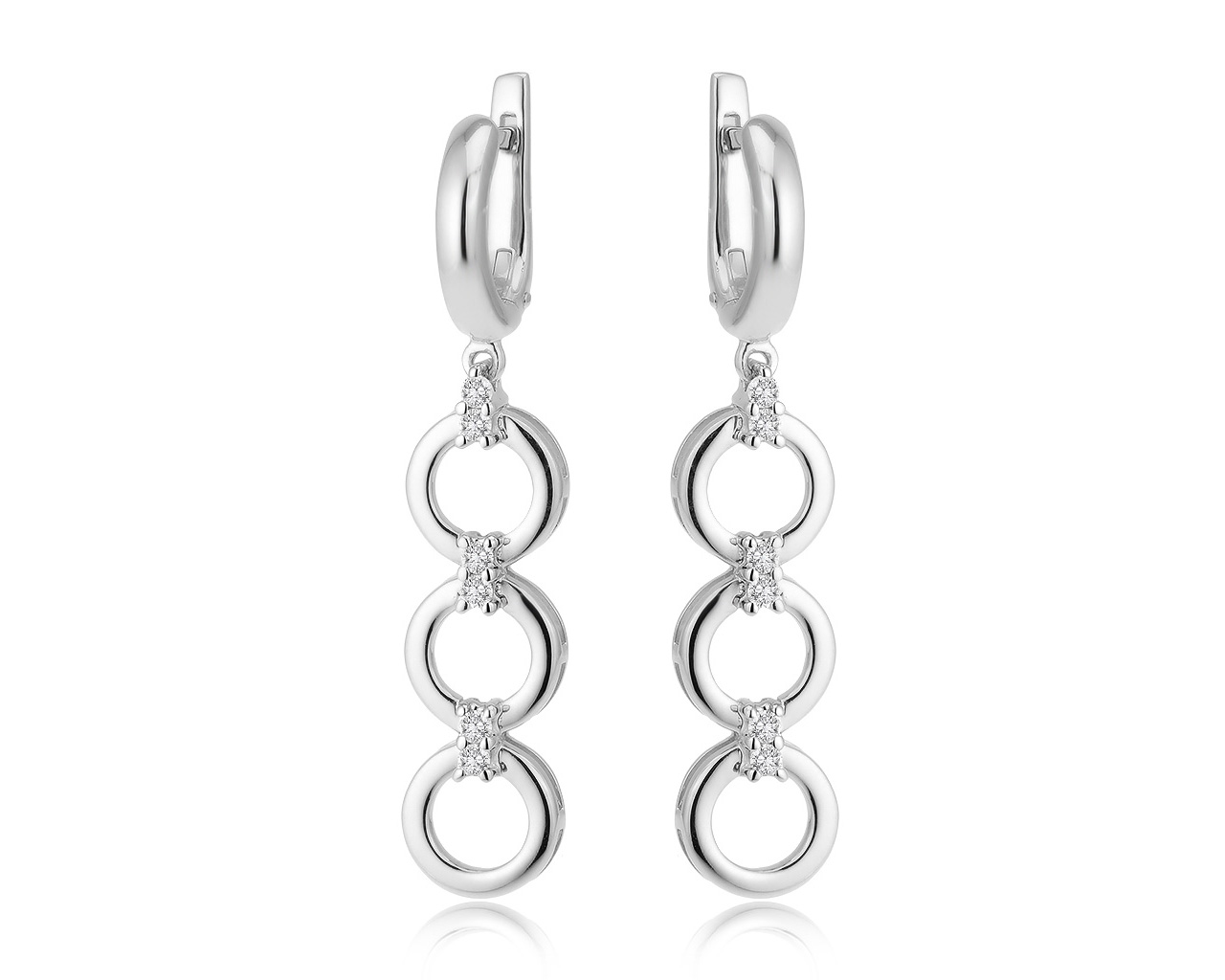 Достойные золотые серьги с бриллиантами 0.28ct 161120/8