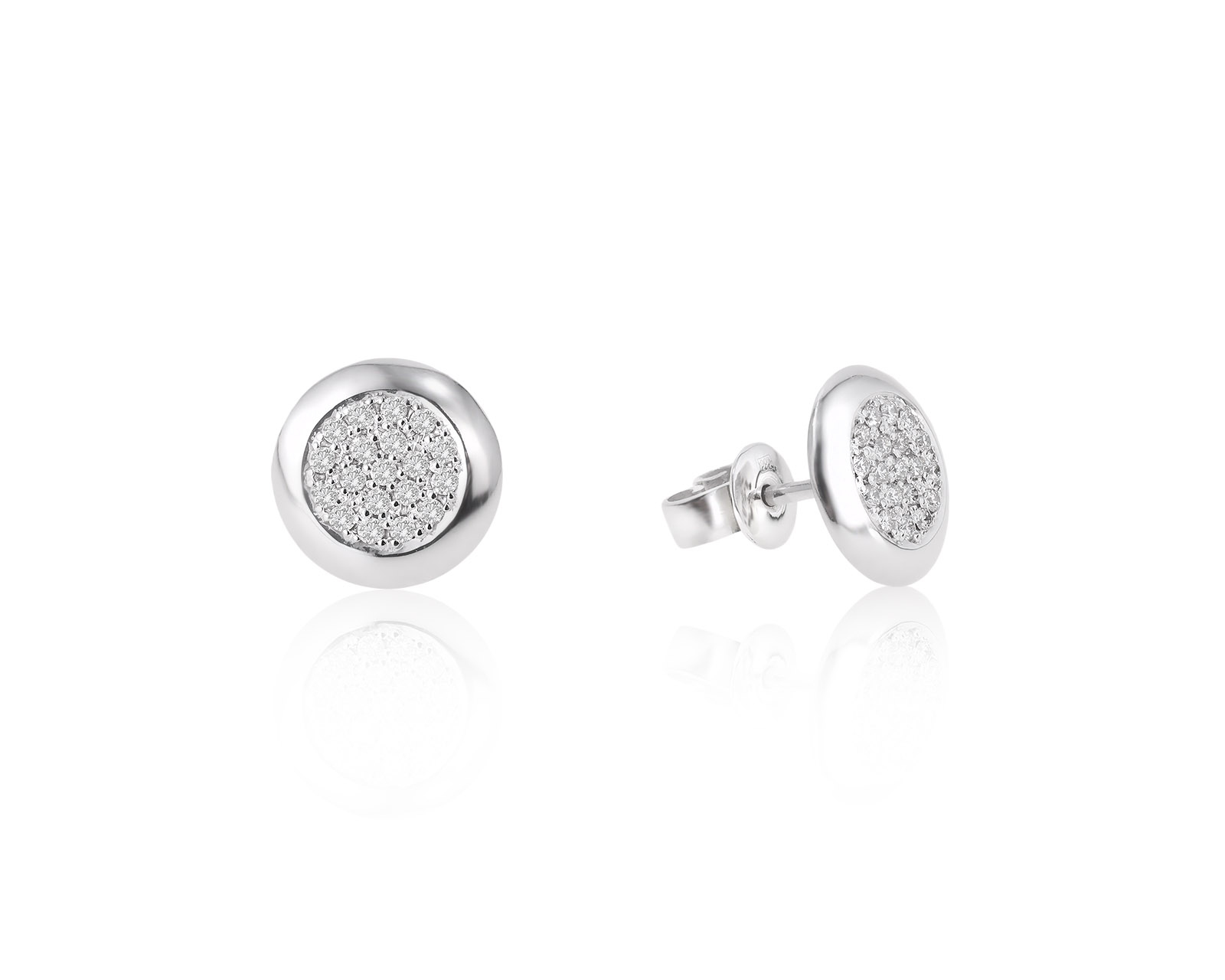 Изящные золотые серьги с бриллиантами 0.26ct 170123/4