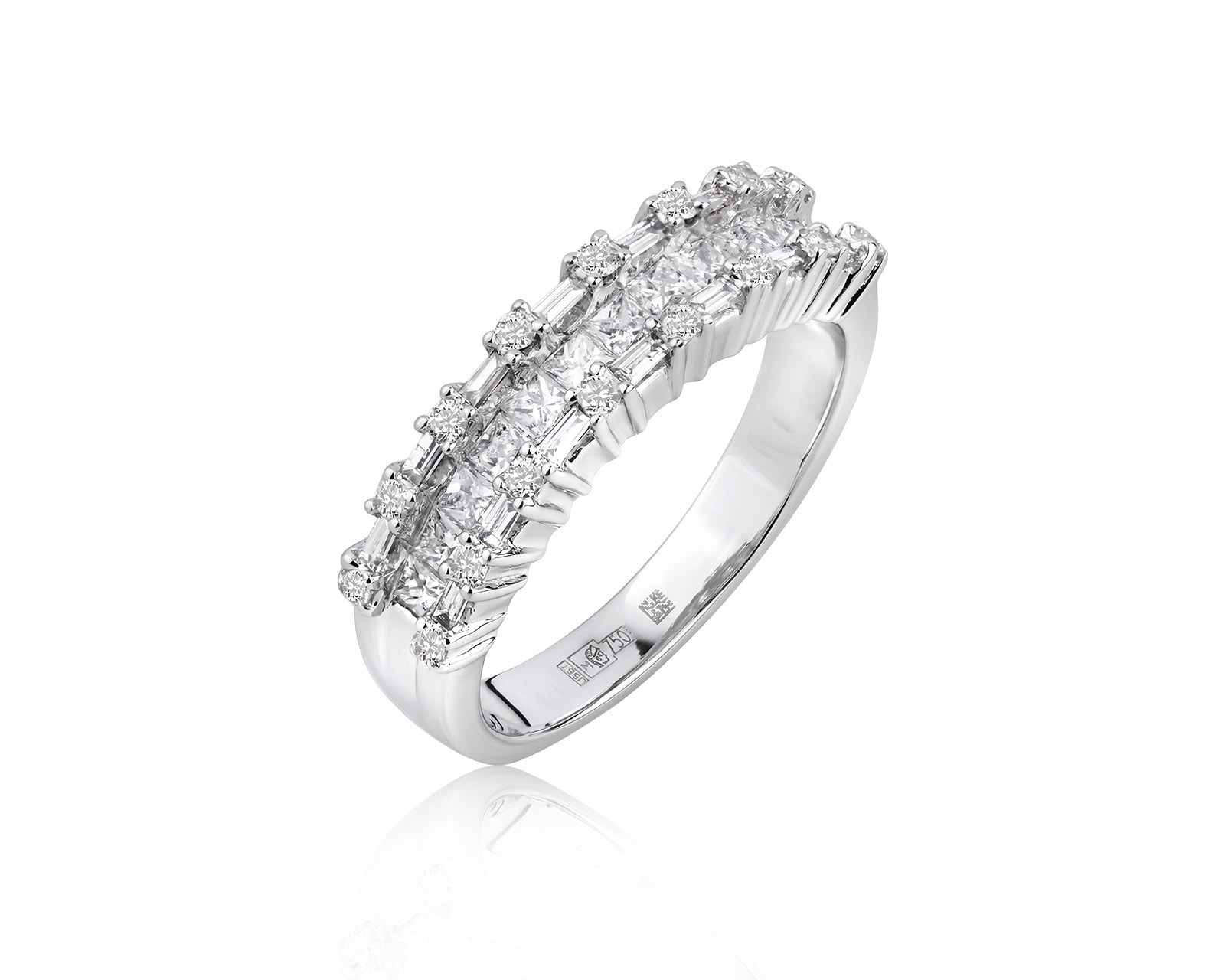 Золотое кольцо с бриллиантами 0.98ct 240626/2
