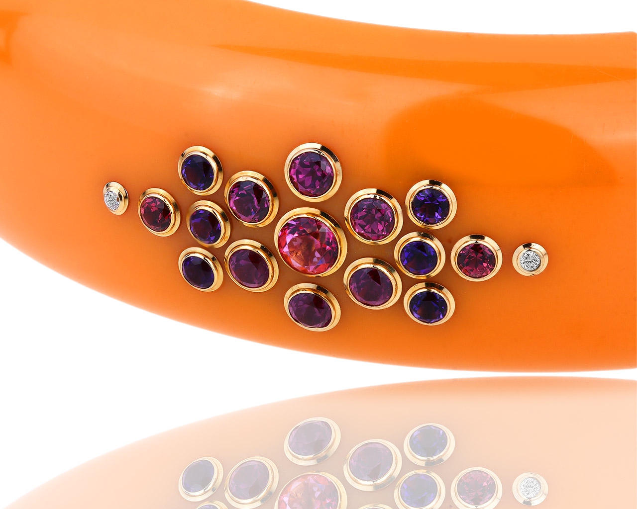 Модный браслет из бакелита с цветными камнями Mark Davis