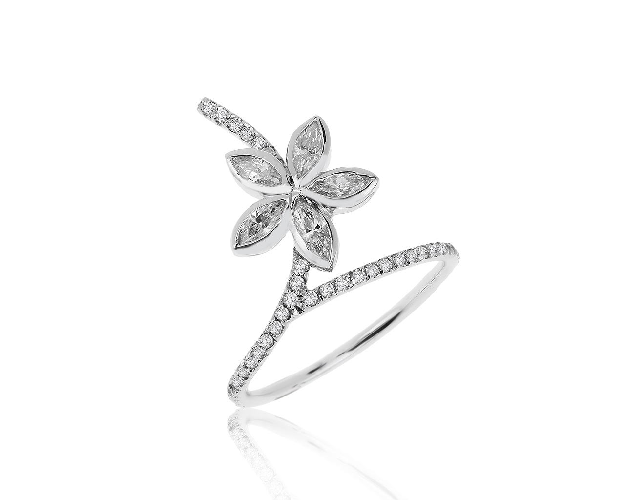 Притягательное золотое кольцо с бриллиантами 0.88ct 251219/15