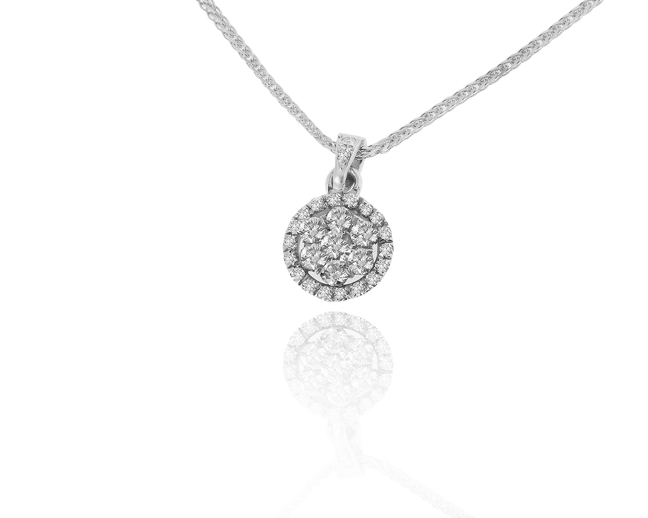 Великолепный золотой кулон с бриллиантами 0.32ct