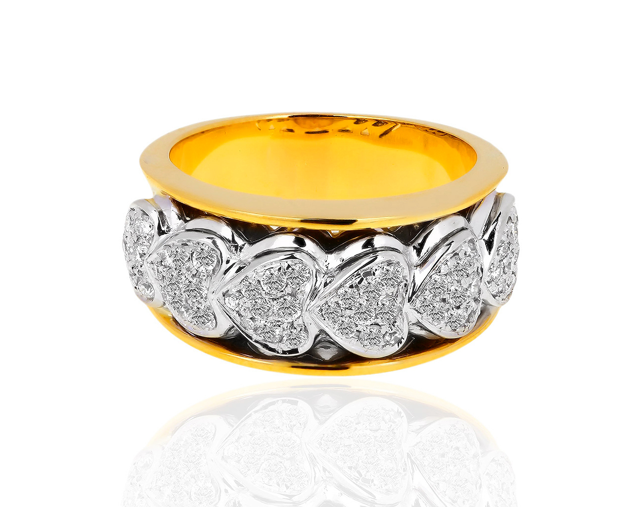 Золотое кольцо с бриллиантами 0.70ct Chimento Heart
