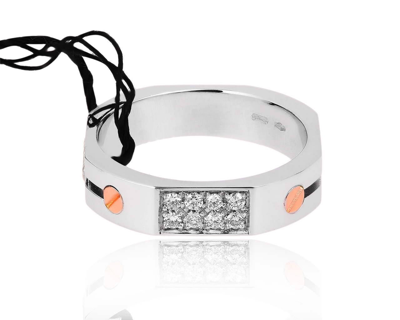 Оригинальное золотое кольцо с бриллиантами 0.25ct Baraka 020618/6