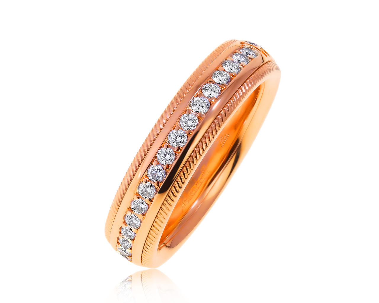 Оригинальное золотое кольцо с бриллиантами 0.53ct Wellendorf