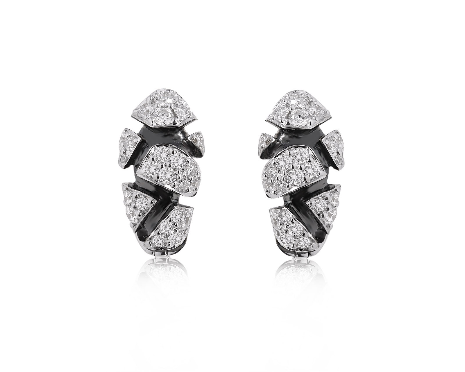 Золотые серьги с бриллиантами 0.58ct