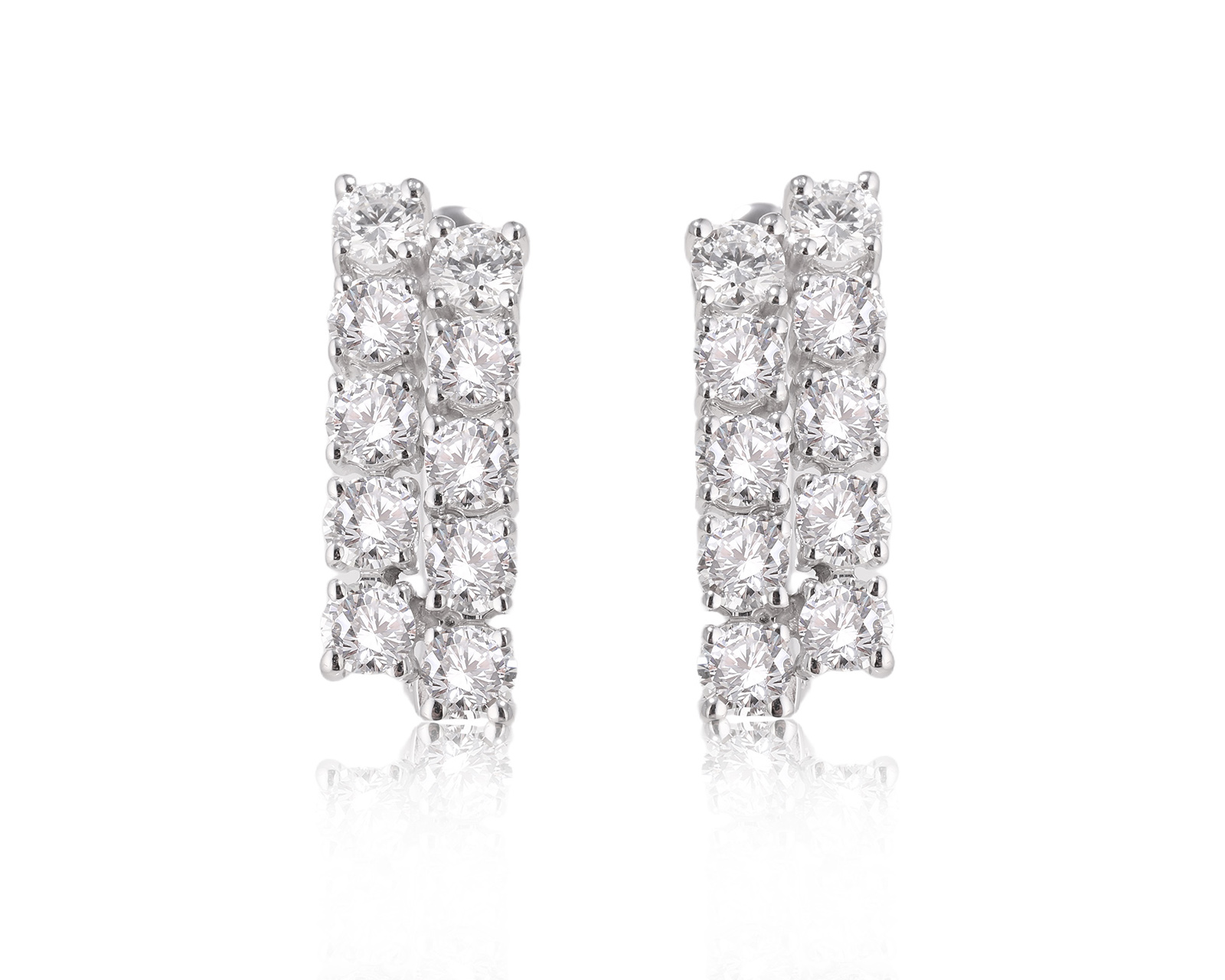 Золотые серьги с бриллиантами 2.50ct 130225/3 Золотые серьги с бриллиантами 2.50ct 130225/3