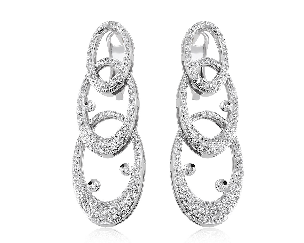 Великолепные золотые серьги с бриллиантами 0.87ct 211120/4