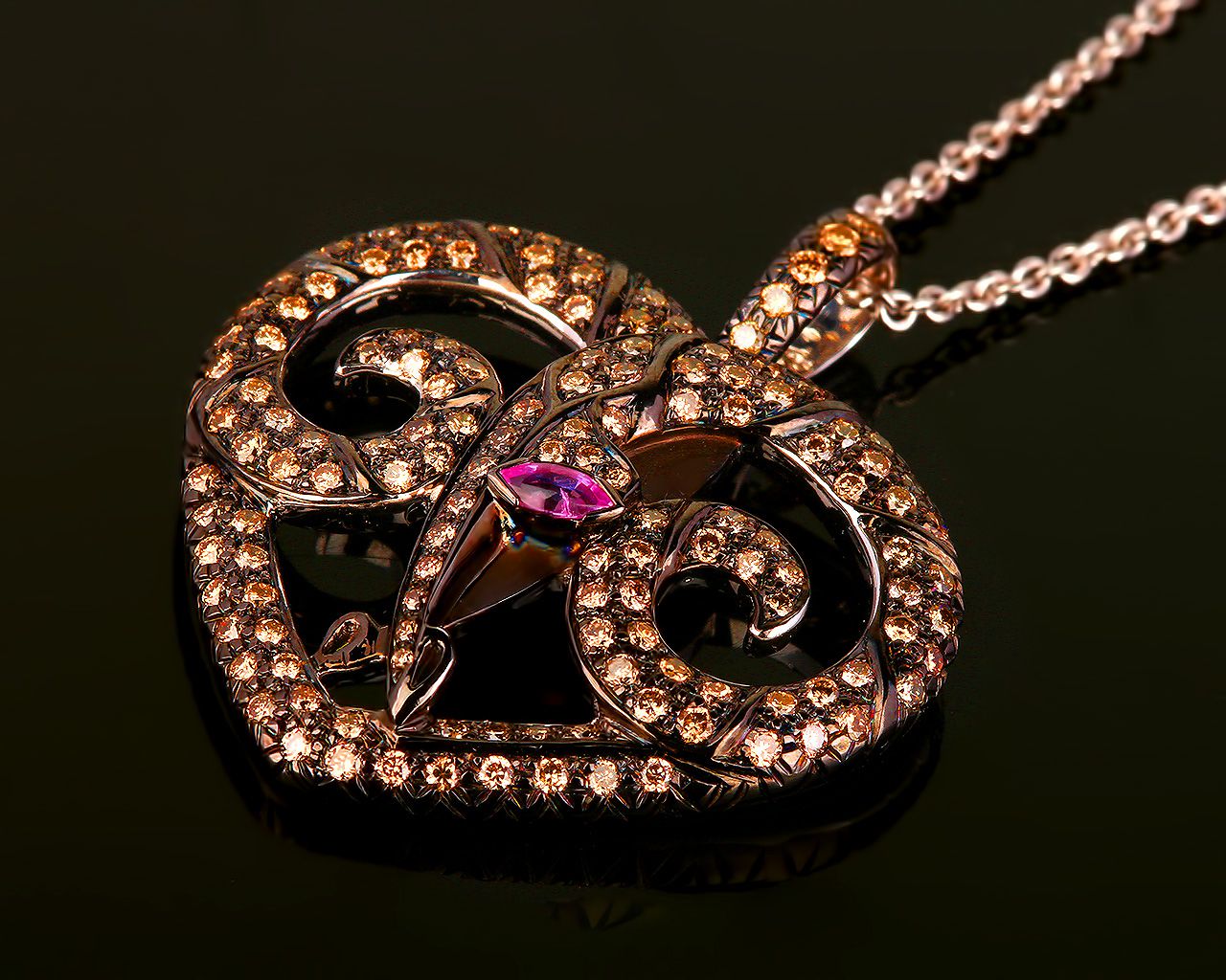 Золотой кулон с бриллиантами 1.19ct Vendome 080616/9