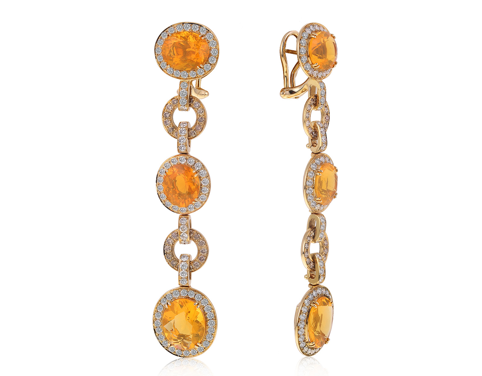 Изумительные золотые серьги с опалами 12.85ct 210721/8