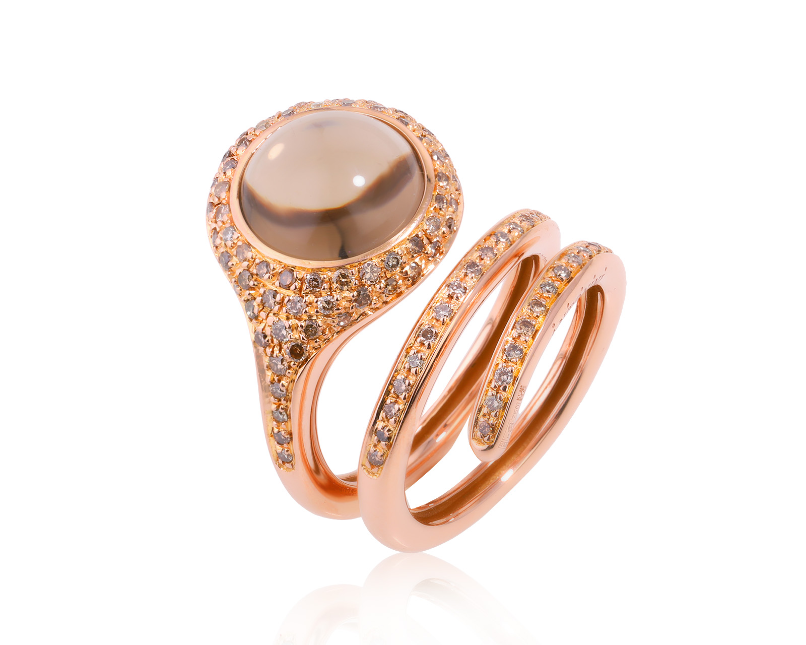 Оригинальное золотое кольцо с кварцем 3.70ct Antonini 300524/5