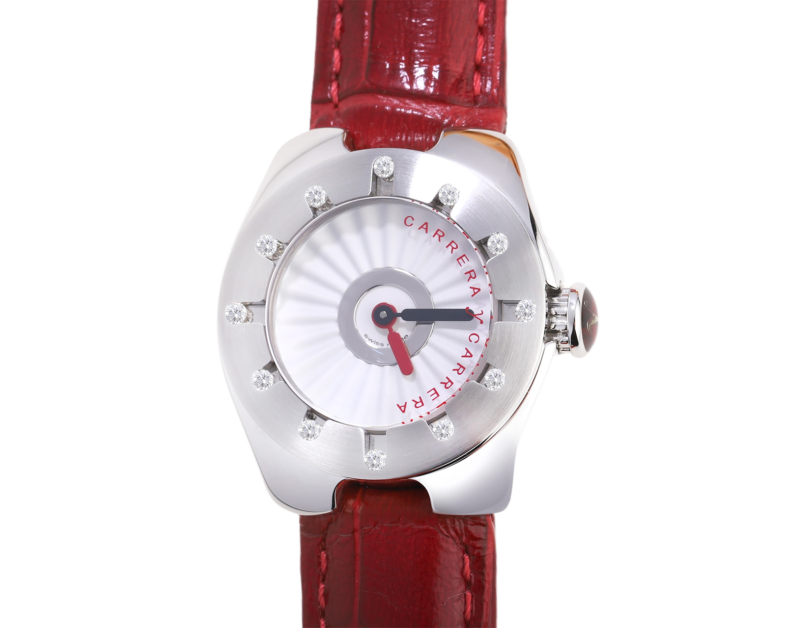 Оригинальные стальные часы с бриллиантами 0.18ct Carrera y Carrera Avalon 231224/1