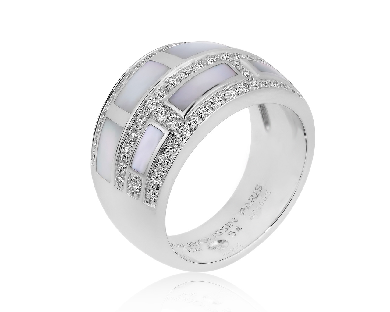 Оригинальное золотое кольцо с бриллиантами 0.65ct Mauboussin