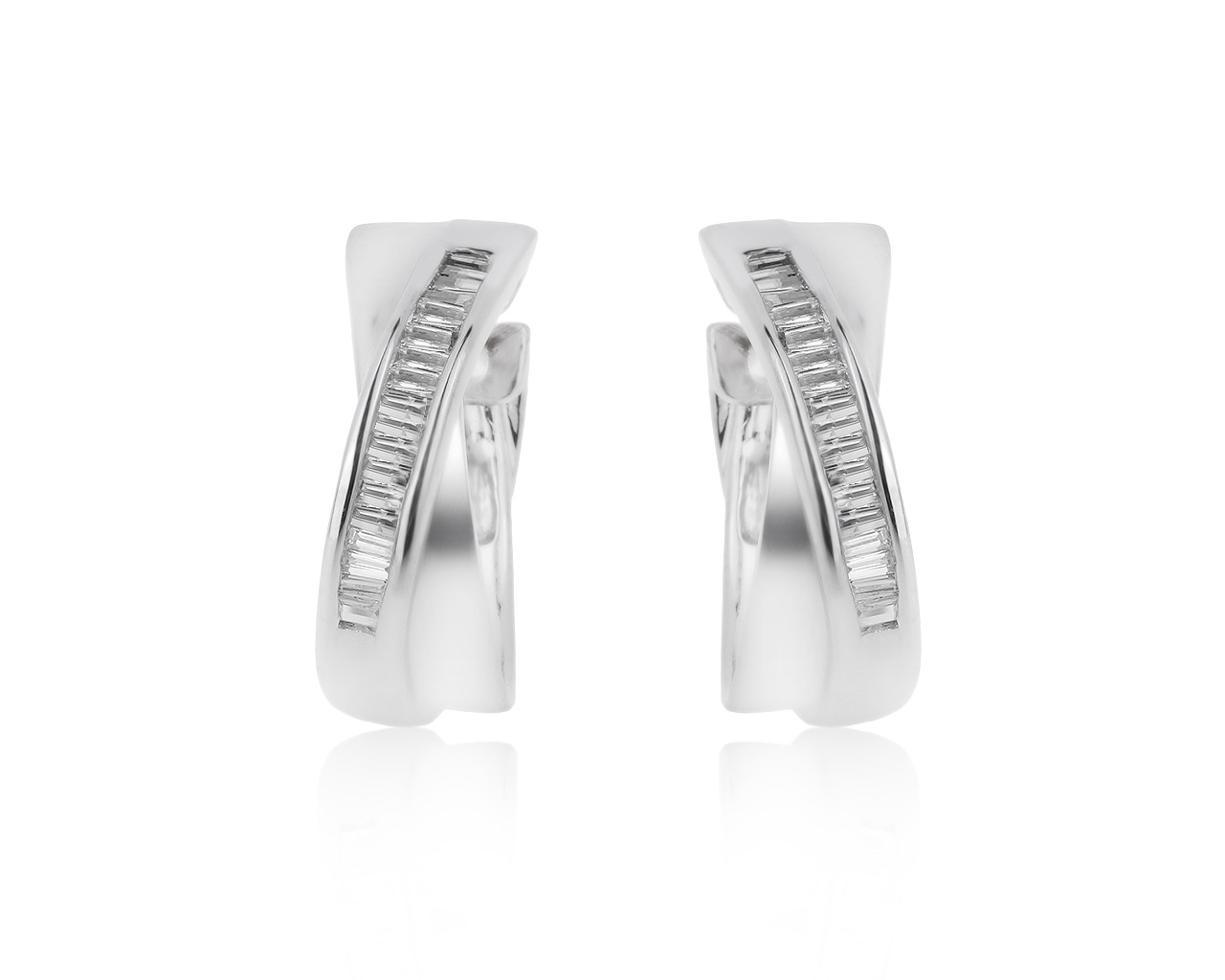 Лаконичные золотые серьги с бриллиантами 0.35ct 291020/16