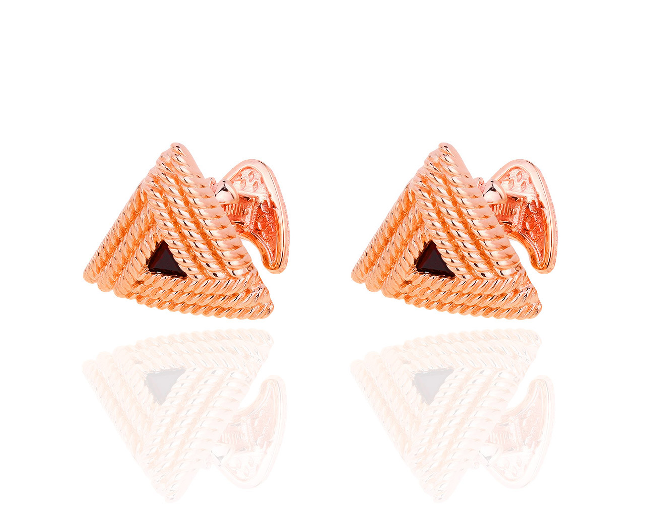 Золотые запонки с гранатами и рубинами Altunin 310718/24