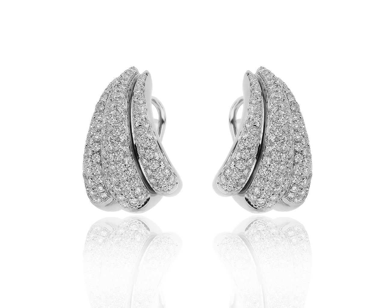 Оригинальные золотые серьги с бриллиантами 2.12ct Damiani 170819/8