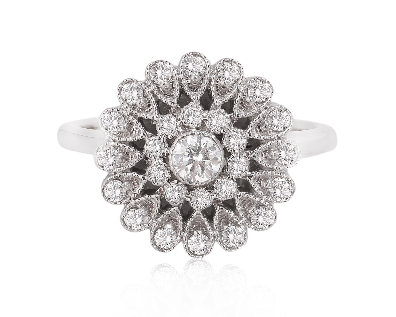 Оригинальное золотое кольцо с бриллиантами 0.61ct Roberto Bravo