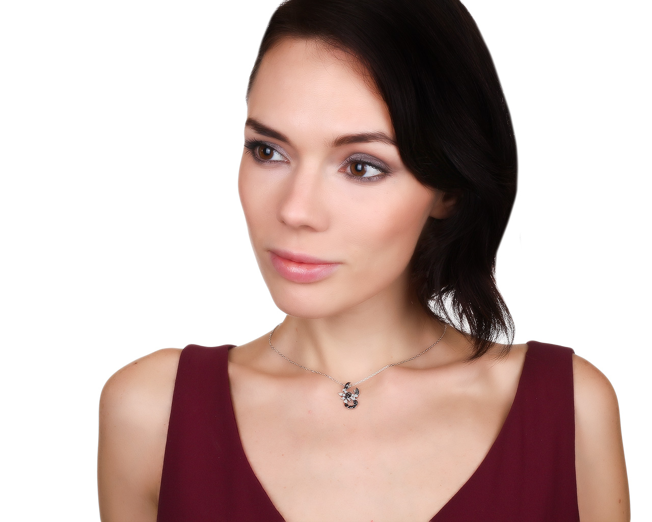 Модный золотой кулон с бриллиантами 0.38ct