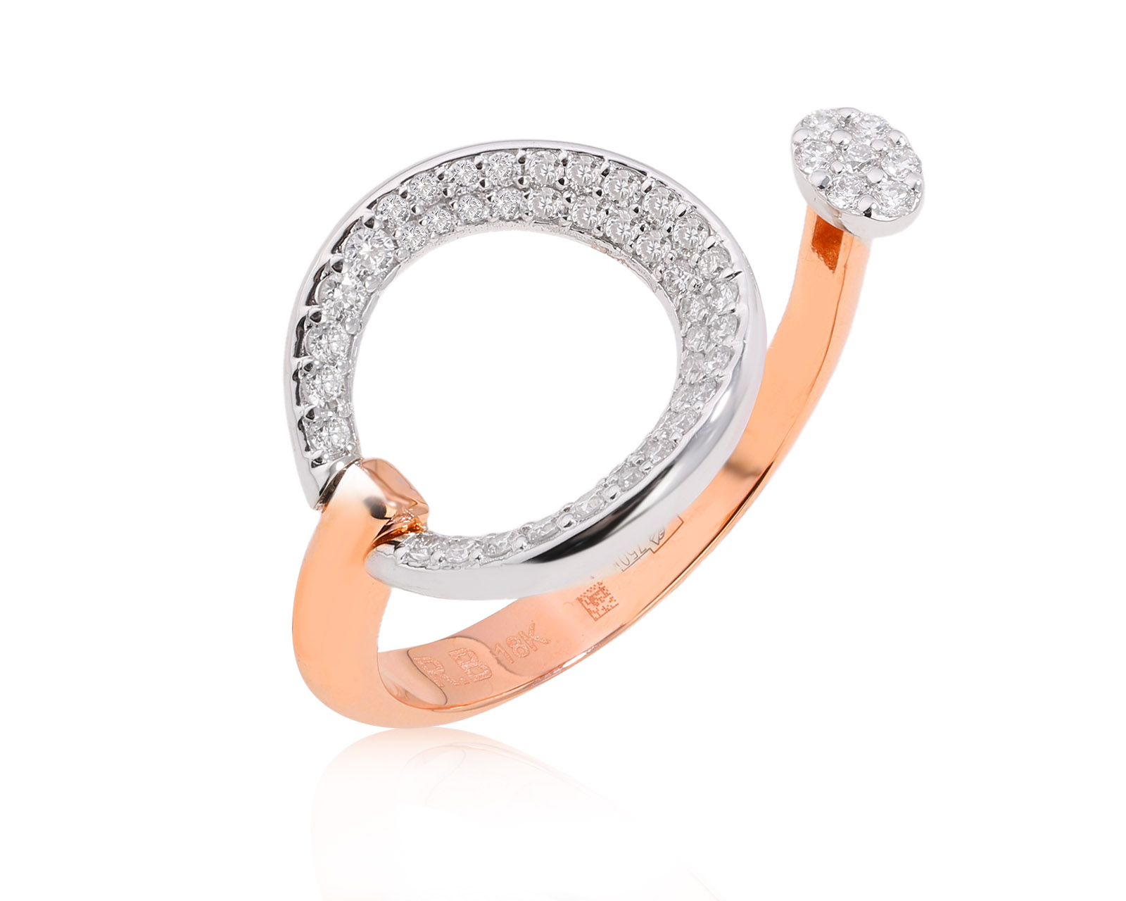 Оригинальное золотое кольцо с бриллиантами 0.27ct Roberto Bravo 180725/3