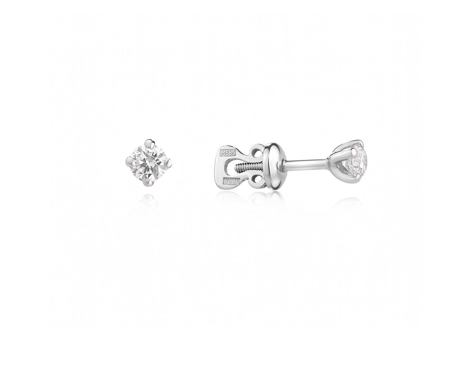 Золотые серьги с бриллиантами 0.40ct 140626/2