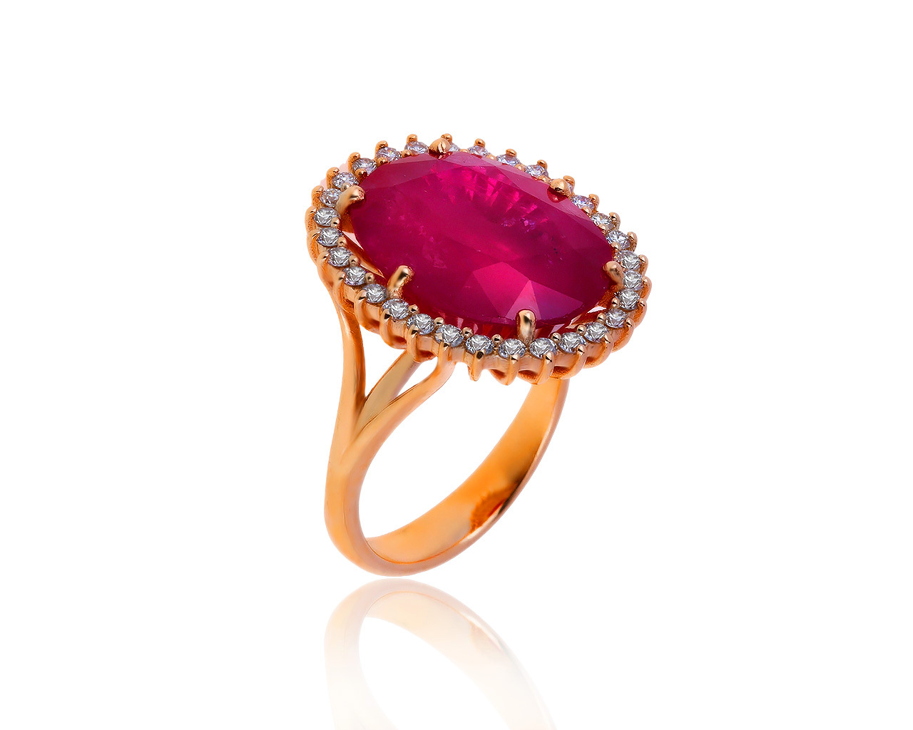 Очаровательное золотое кольцо с рубином 12.25ct ppp21
