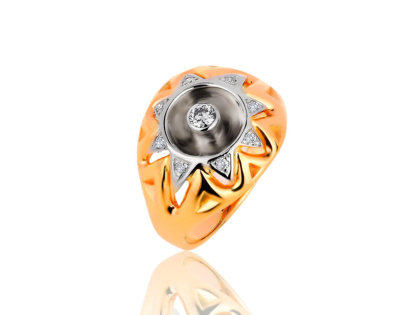 Прекрасное золотое кольцо с бриллиантами 0.22ct 031218/7 Прекрасное золотое кольцо с бриллиантами 0.22ct 031218/7