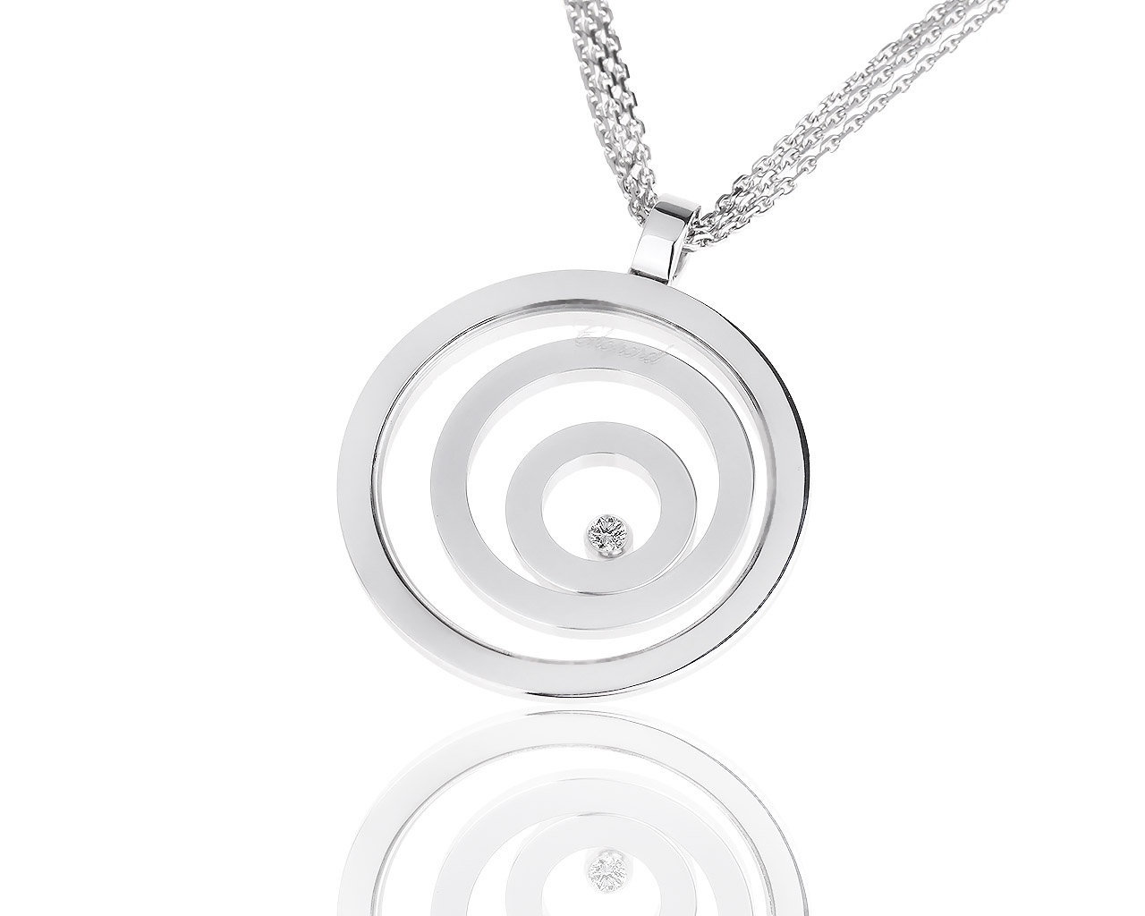 Золотая подвеска с бриллиантом Chopard Happy Spirit 300518/1