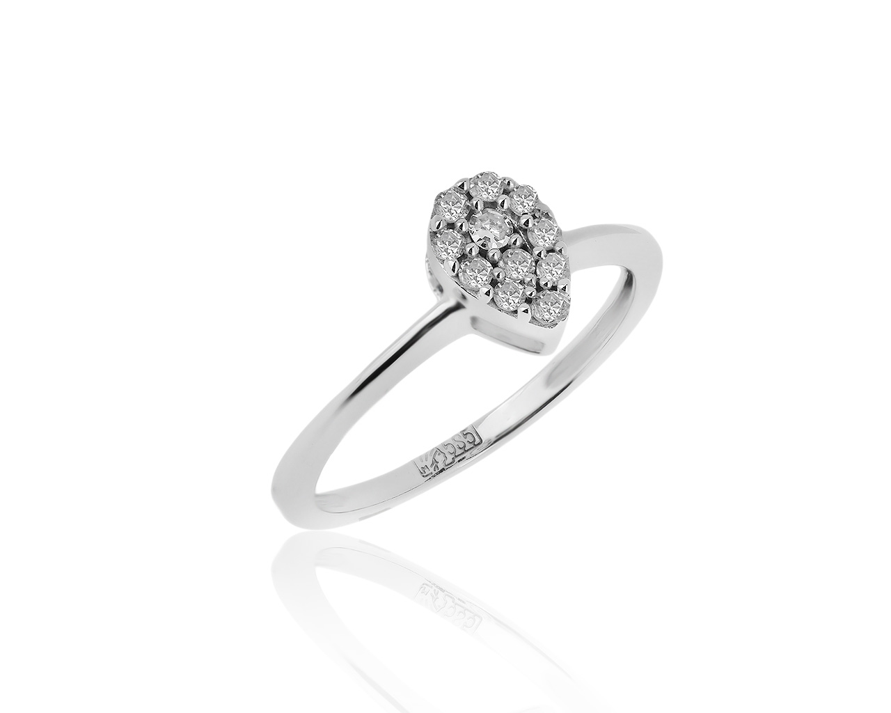 Притягательное золотое кольцо с бриллиантами 0.12ct 110320/3 Притягательное золотое кольцо с бриллиантами 0.12ct 110320/3