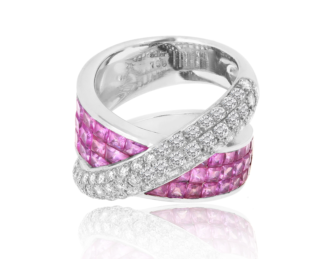 Оригинальное золотое кольцо с сапфирами и бриллиантами 1.28ct Adler 241218/5