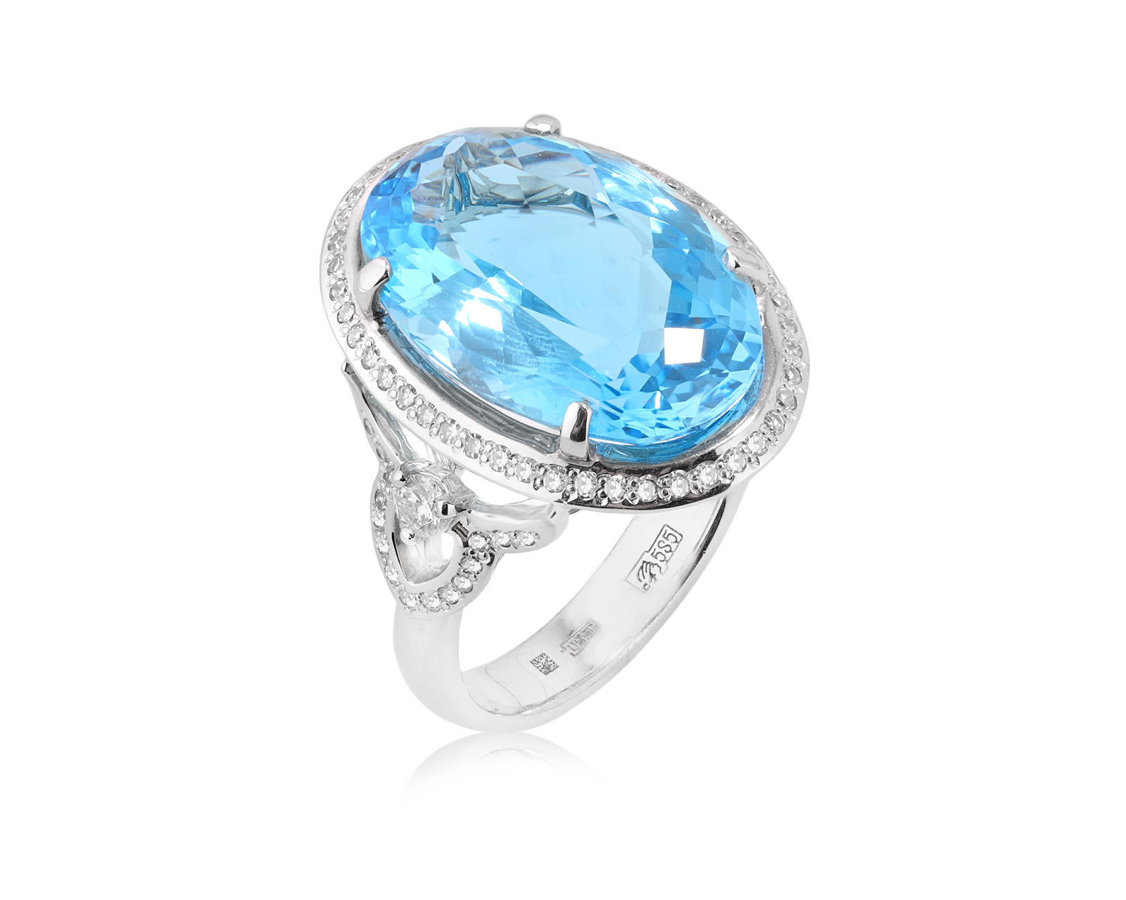 Оригинальное золотое кольцо с топазом 13.18ct Constantin Artmayer 050326/КМ311