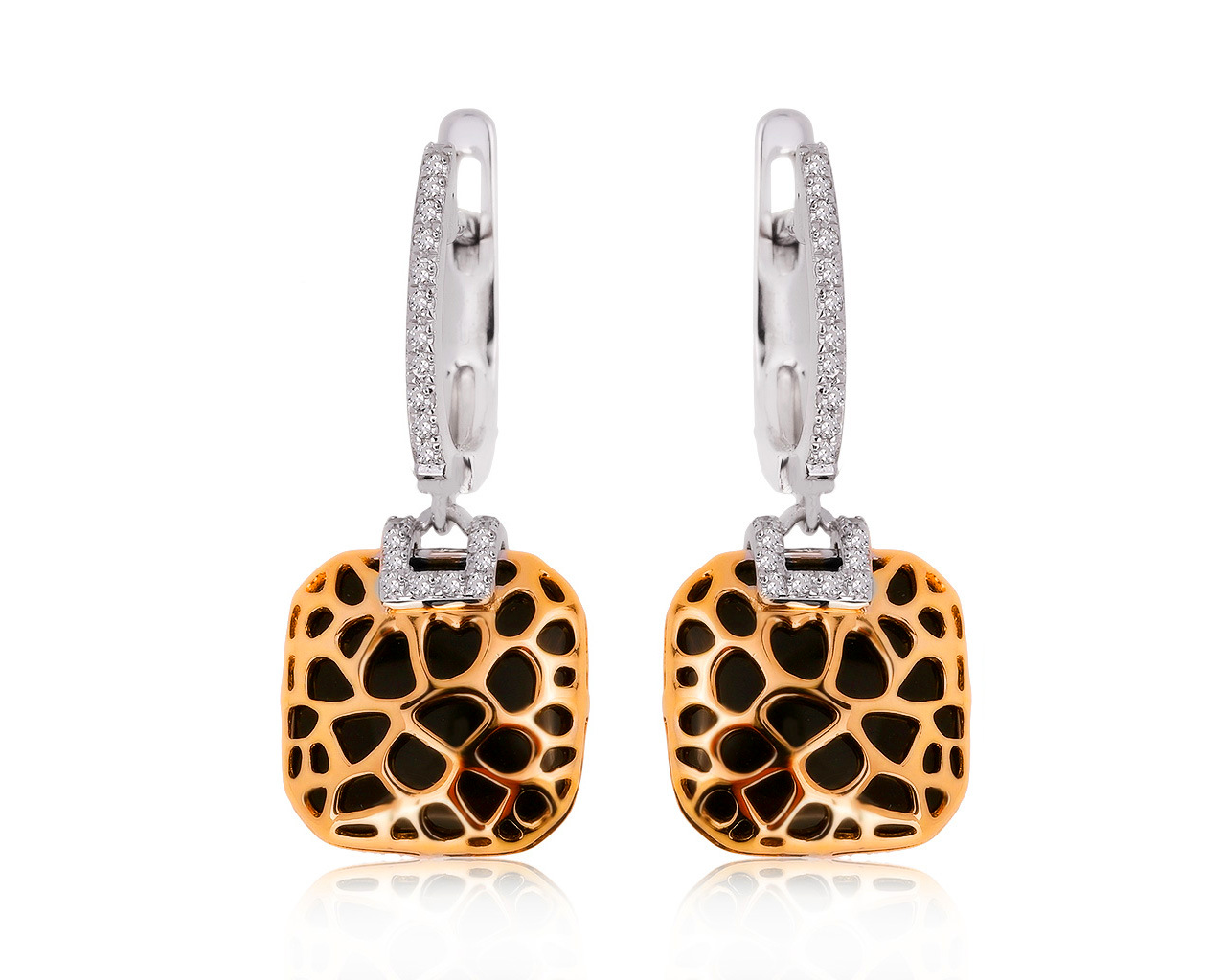 Великолепные золотые серьги с бриллиантами 0.15ct 240820/10
