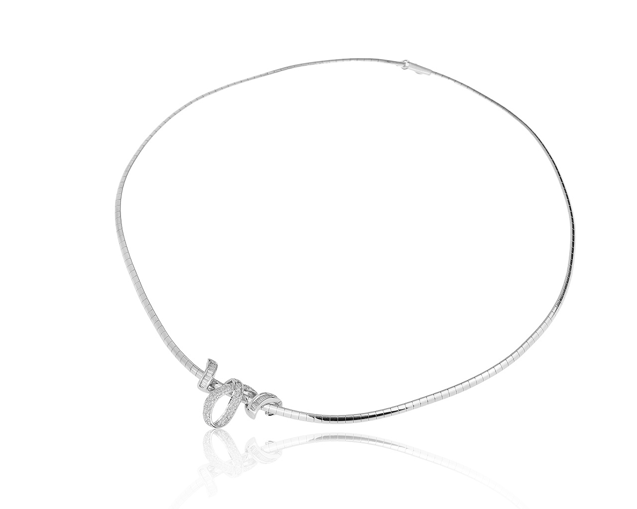 Престижное золотое колье с бриллиантами 0.58ct