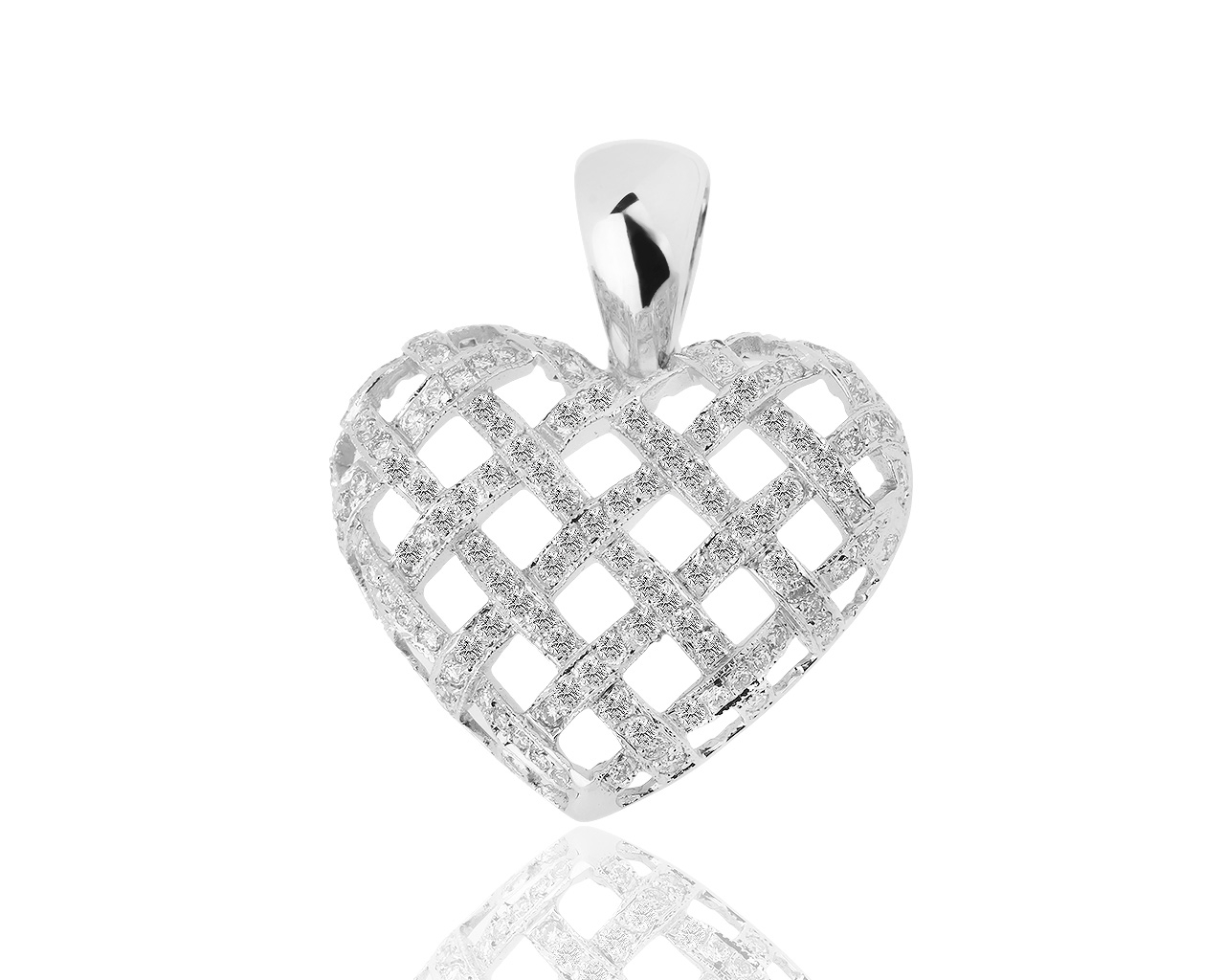 Романтичный золотой кулон с бриллиантами 1.85ct 250119/6